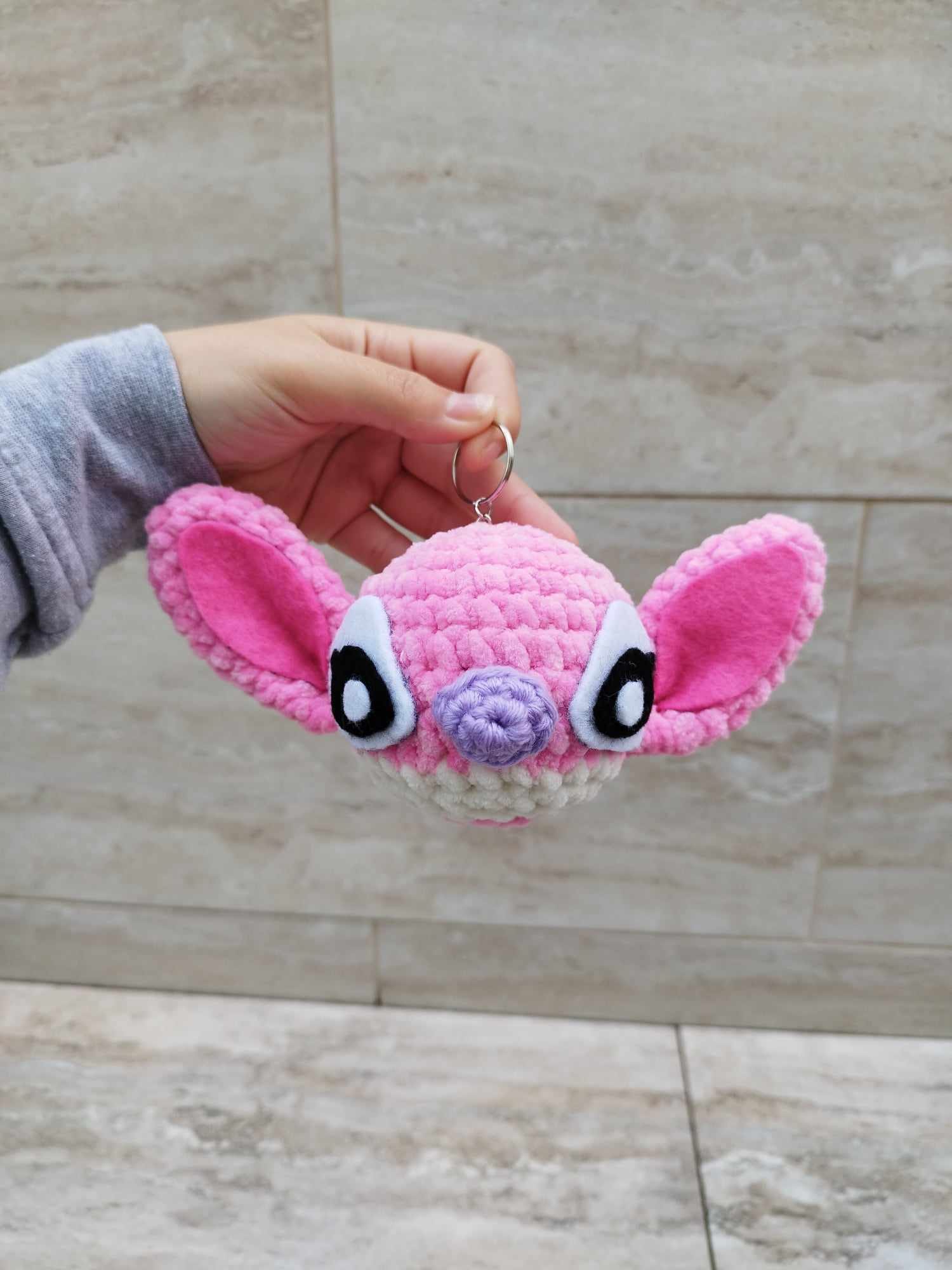 Crocheted Angela keychain