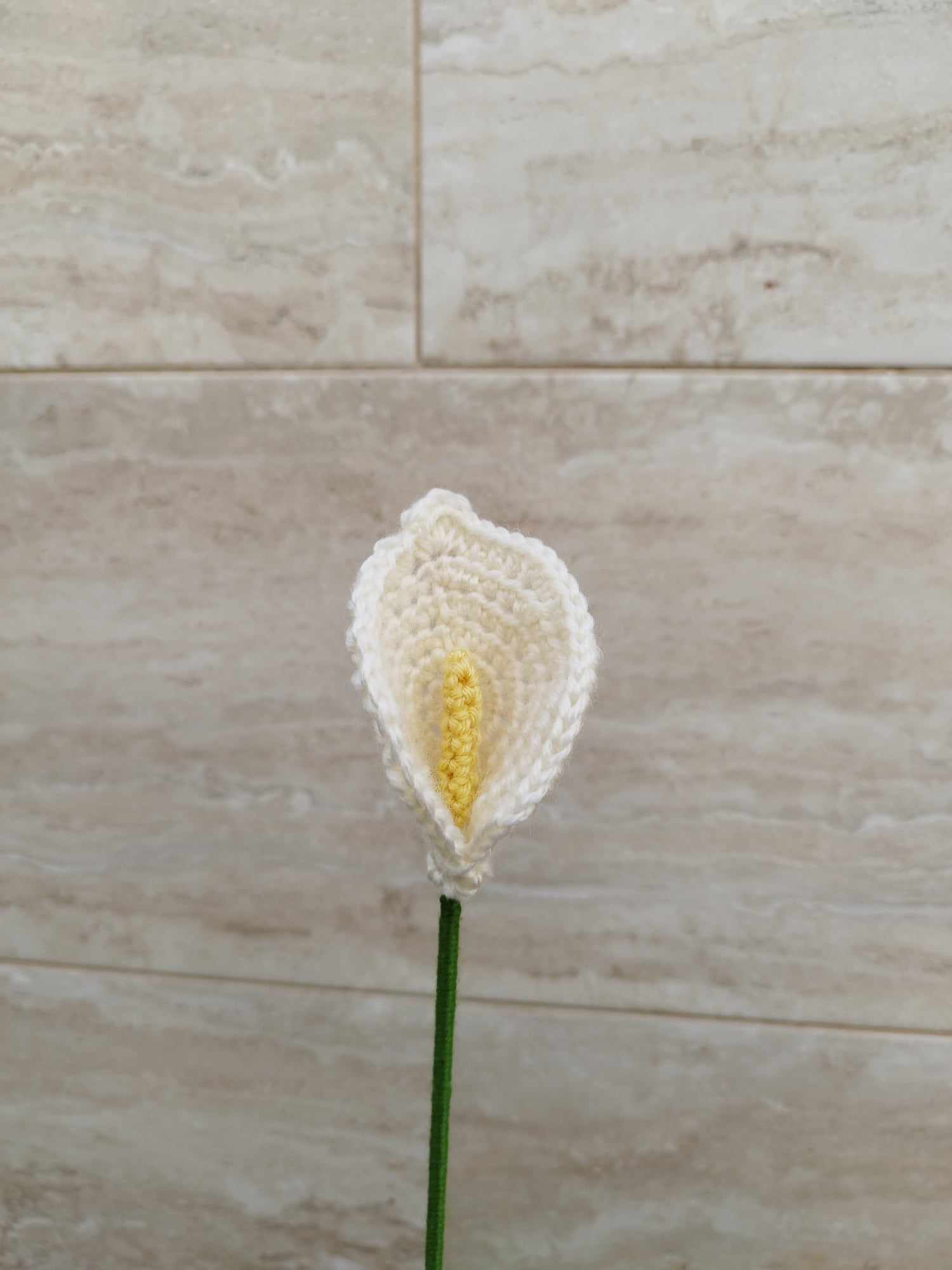 Crocheted calla lily