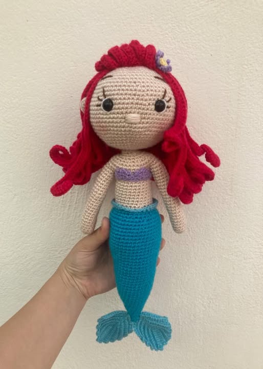 Crocheted mermaid