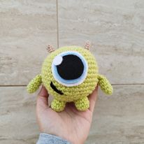 Crocheted Mike plushie