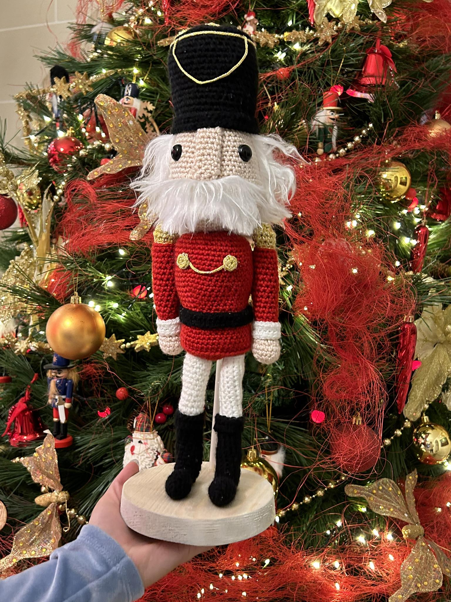 Crocheted nutcracker George