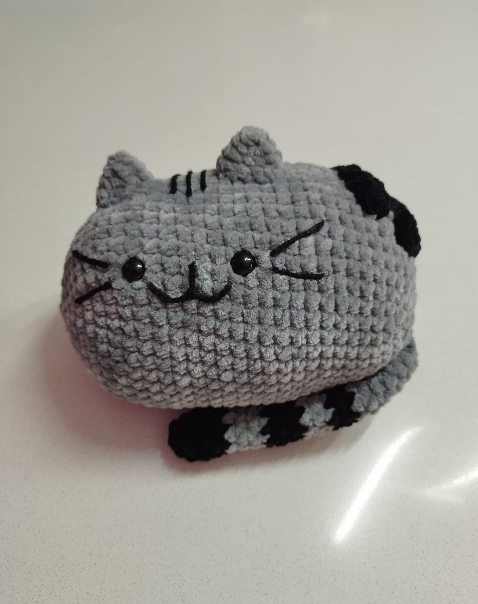 Crocheted Pusheen cat