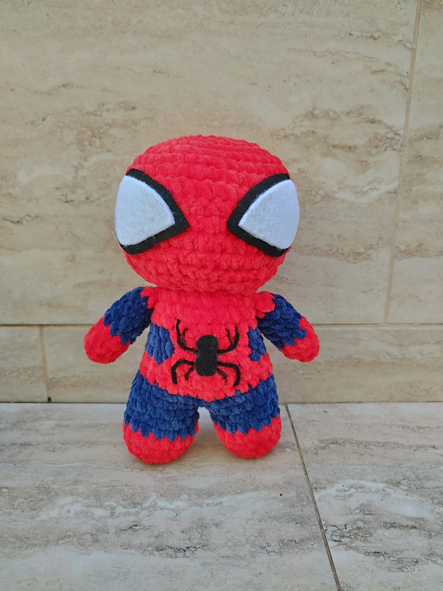 Crocheted Spiderman plushie