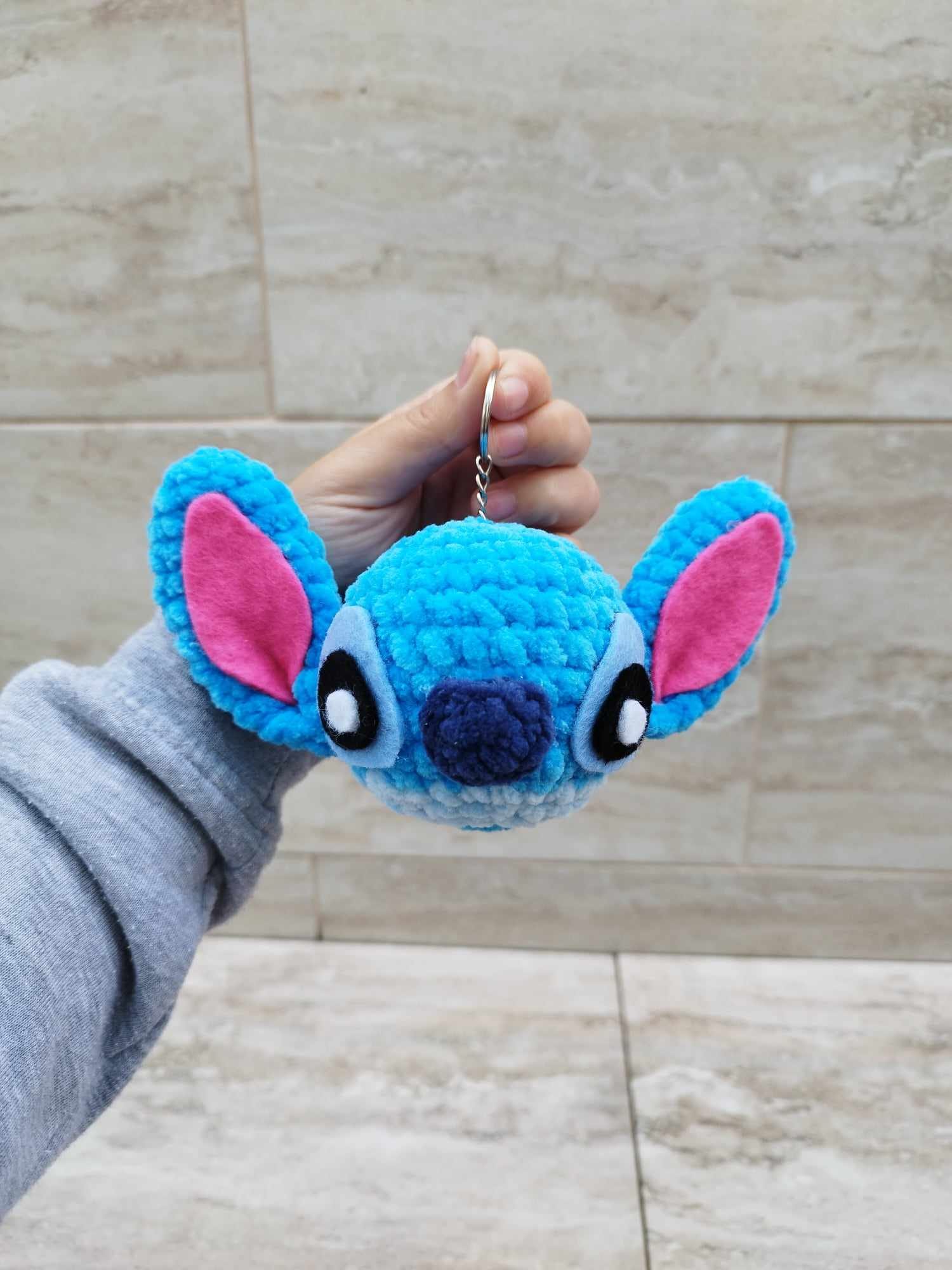 Crocheted Stitch keychain