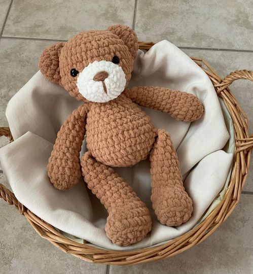 Crocheted teddy bear