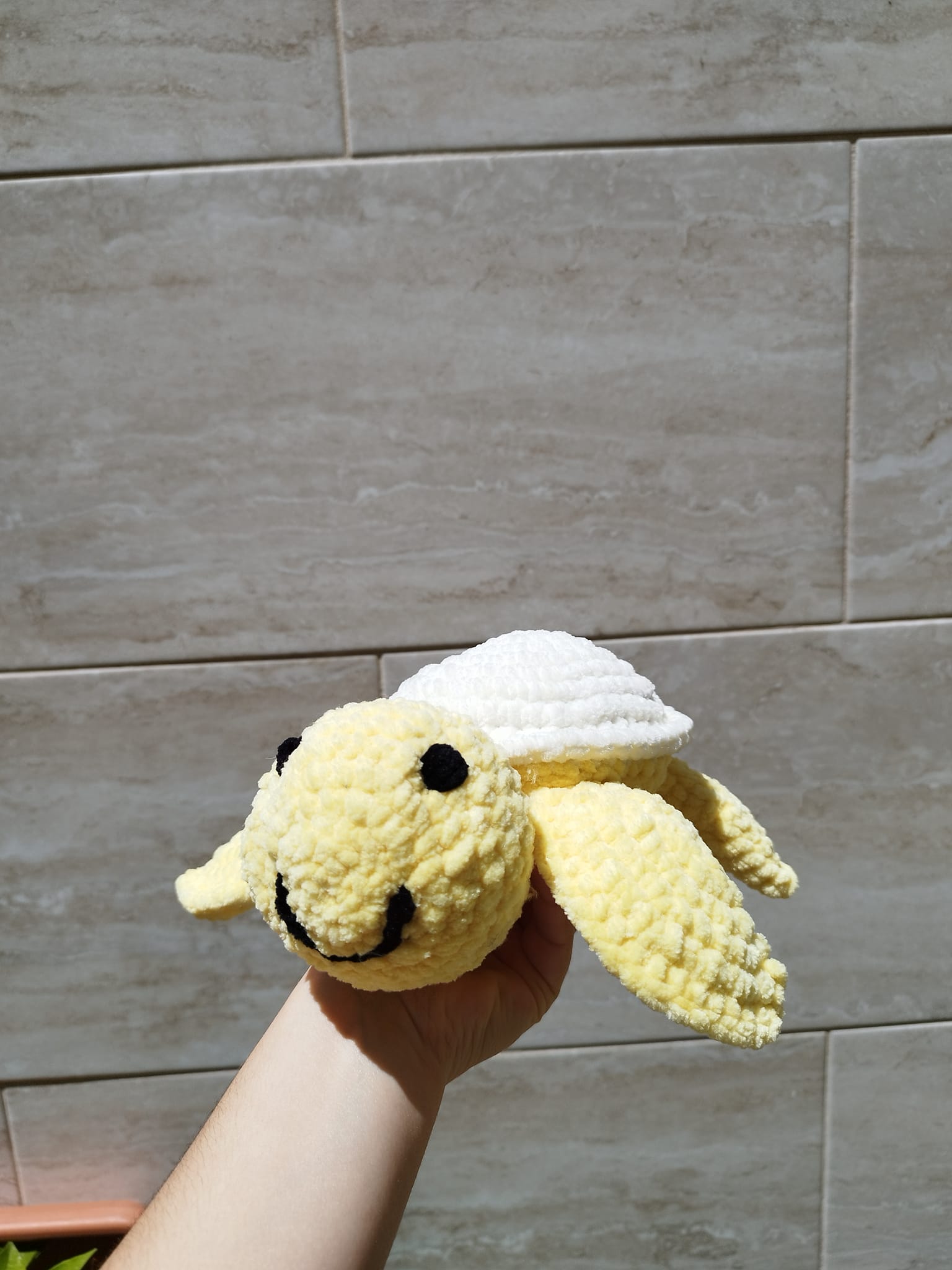 Crocheted sea turtle — one of Jodie's handmade creations