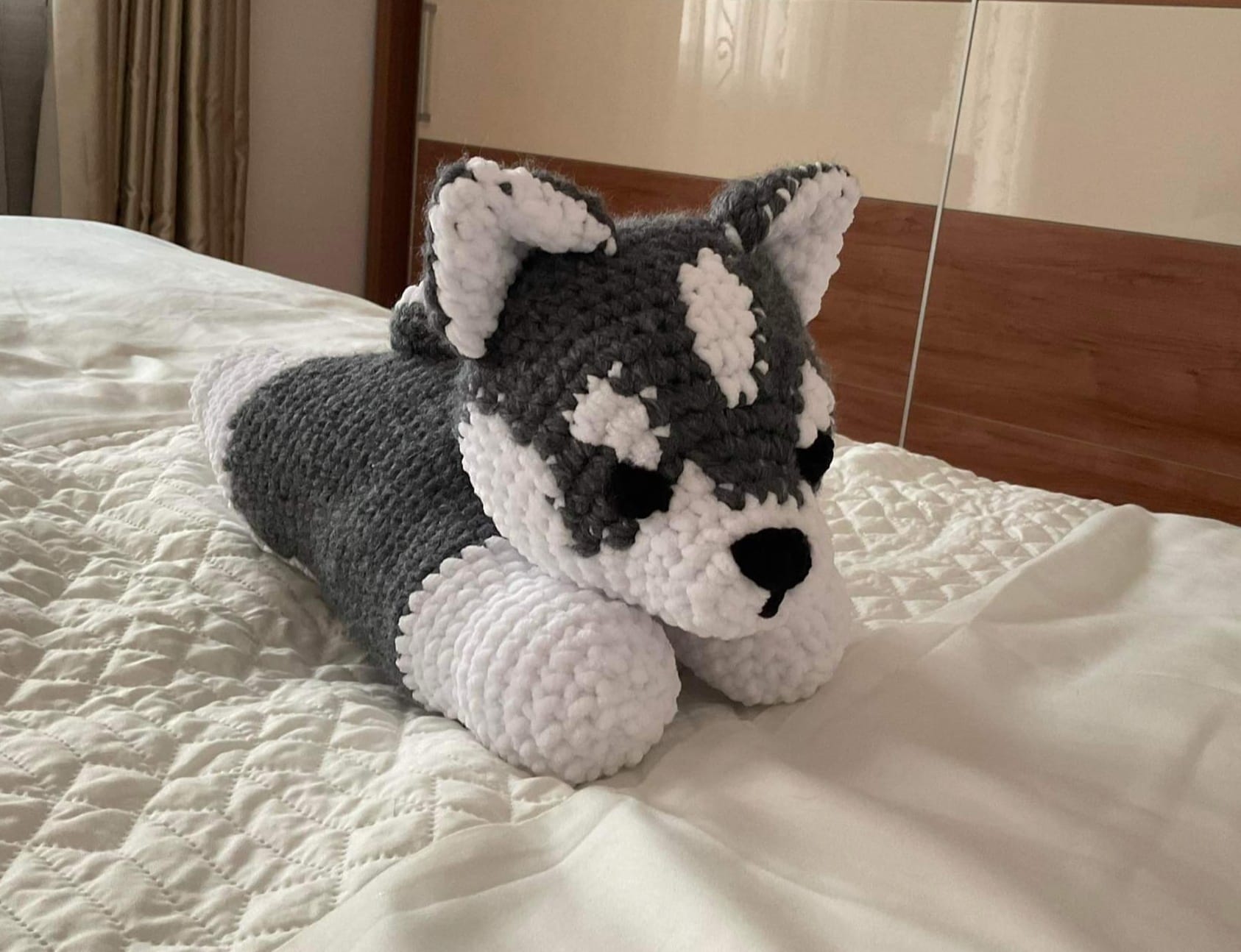 Crocheted wolf